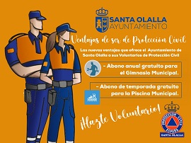 2024 Protección Civil Santa Olalla - Nuevas ventajas de ser voluntario